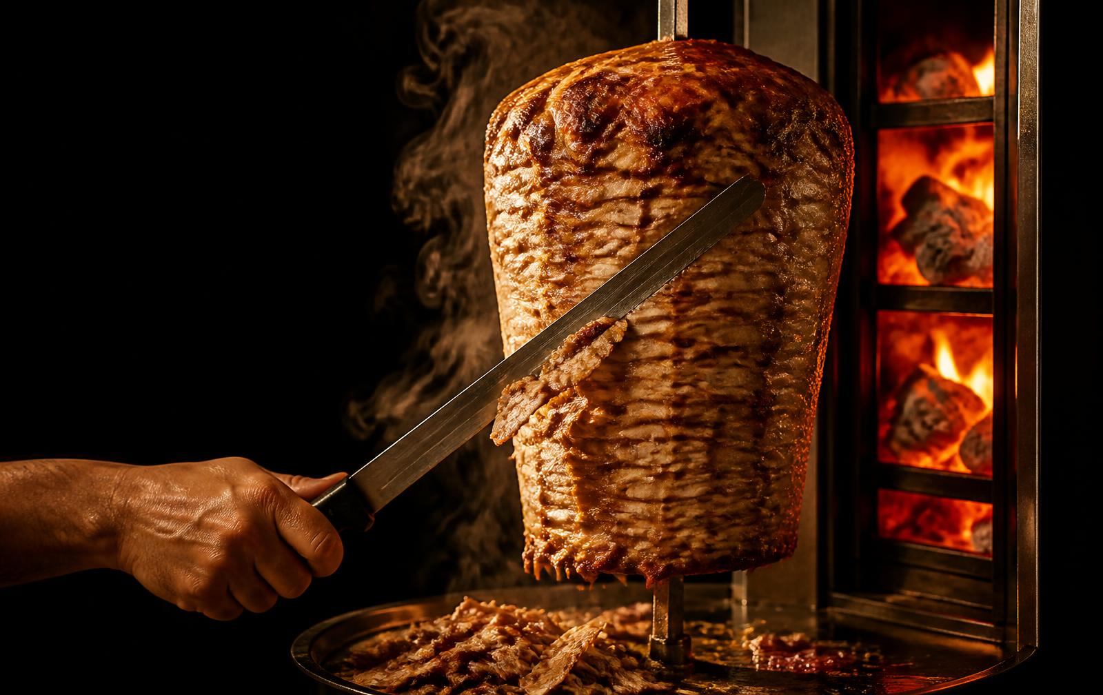 Frisch zubereiteter Döner